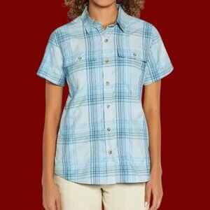 Eddie Bauer - Women's Moisture Wicking Short Sleeve Shirt - Light Blue - XL